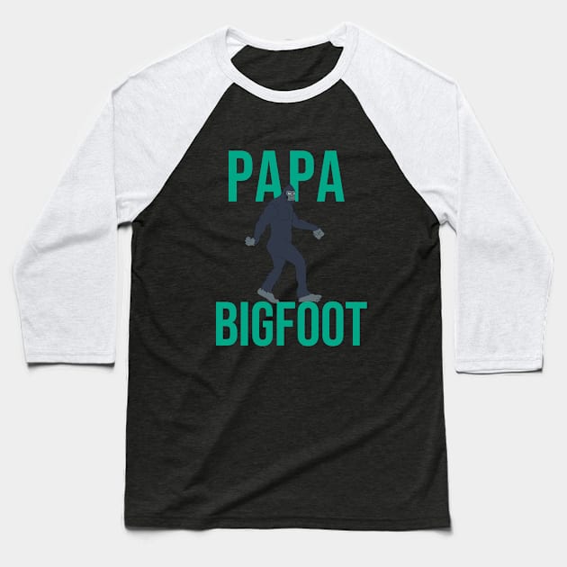 Papa bigfoot Baseball T-Shirt by cypryanus